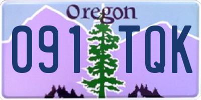 OR license plate 091TQK