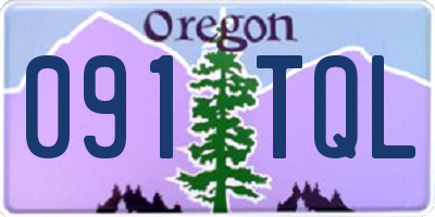 OR license plate 091TQL