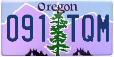 OR license plate 091TQM