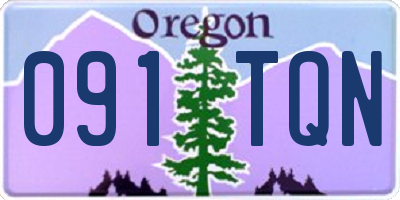 OR license plate 091TQN