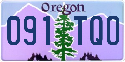 OR license plate 091TQO