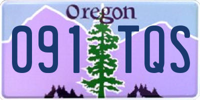 OR license plate 091TQS