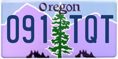OR license plate 091TQT