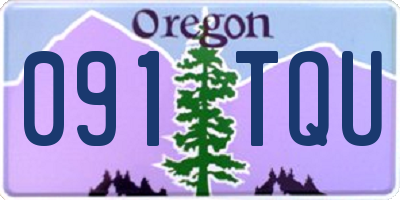 OR license plate 091TQU