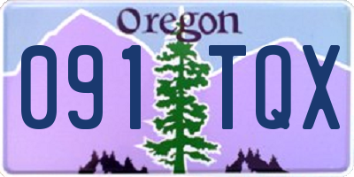 OR license plate 091TQX