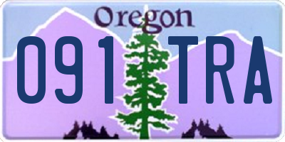 OR license plate 091TRA