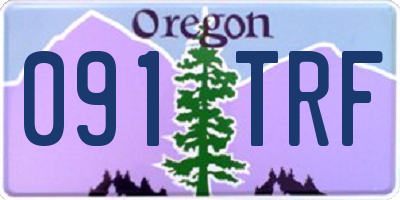 OR license plate 091TRF