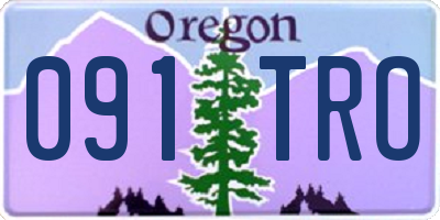 OR license plate 091TRO
