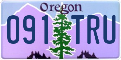 OR license plate 091TRU
