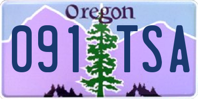 OR license plate 091TSA