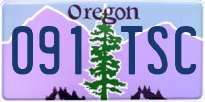 OR license plate 091TSC