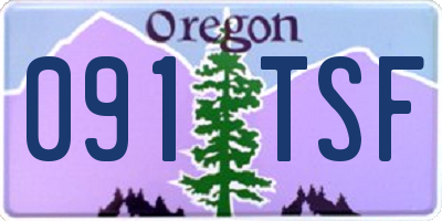 OR license plate 091TSF