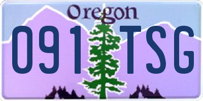 OR license plate 091TSG