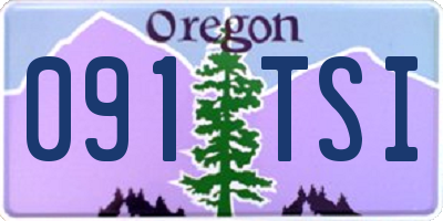 OR license plate 091TSI