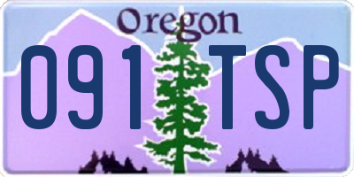 OR license plate 091TSP