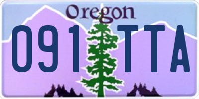 OR license plate 091TTA
