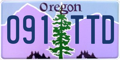 OR license plate 091TTD