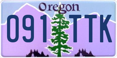 OR license plate 091TTK