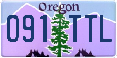 OR license plate 091TTL