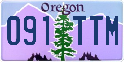 OR license plate 091TTM