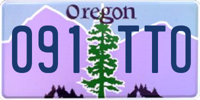OR license plate 091TTO