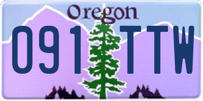 OR license plate 091TTW