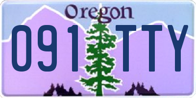 OR license plate 091TTY