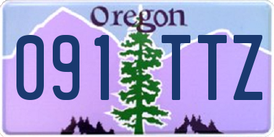OR license plate 091TTZ