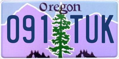 OR license plate 091TUK