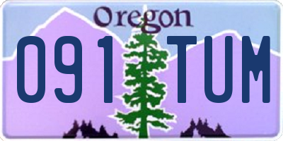 OR license plate 091TUM