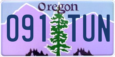 OR license plate 091TUN