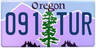 OR license plate 091TUR