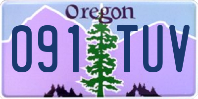 OR license plate 091TUV
