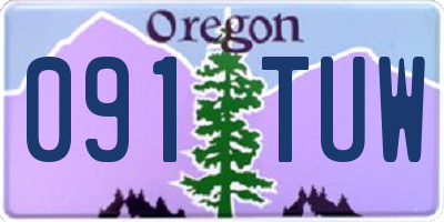 OR license plate 091TUW