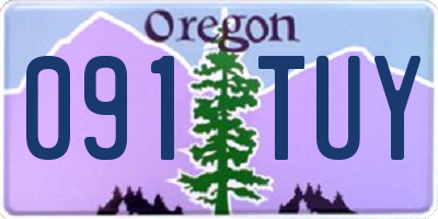 OR license plate 091TUY