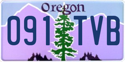 OR license plate 091TVB