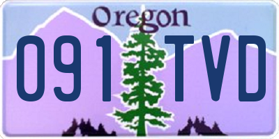OR license plate 091TVD
