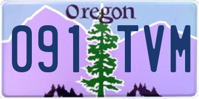 OR license plate 091TVM