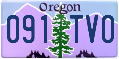 OR license plate 091TVO
