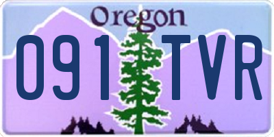OR license plate 091TVR