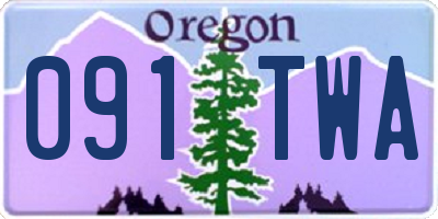 OR license plate 091TWA