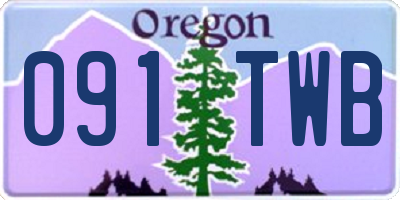 OR license plate 091TWB