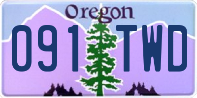 OR license plate 091TWD
