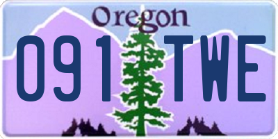 OR license plate 091TWE