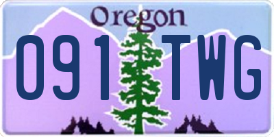 OR license plate 091TWG