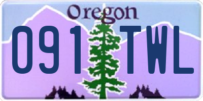 OR license plate 091TWL