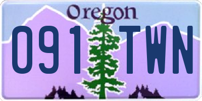 OR license plate 091TWN