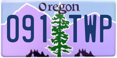 OR license plate 091TWP