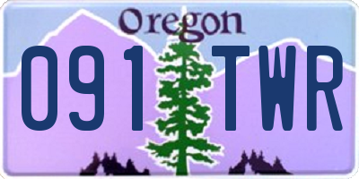 OR license plate 091TWR