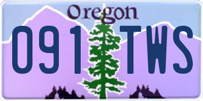 OR license plate 091TWS